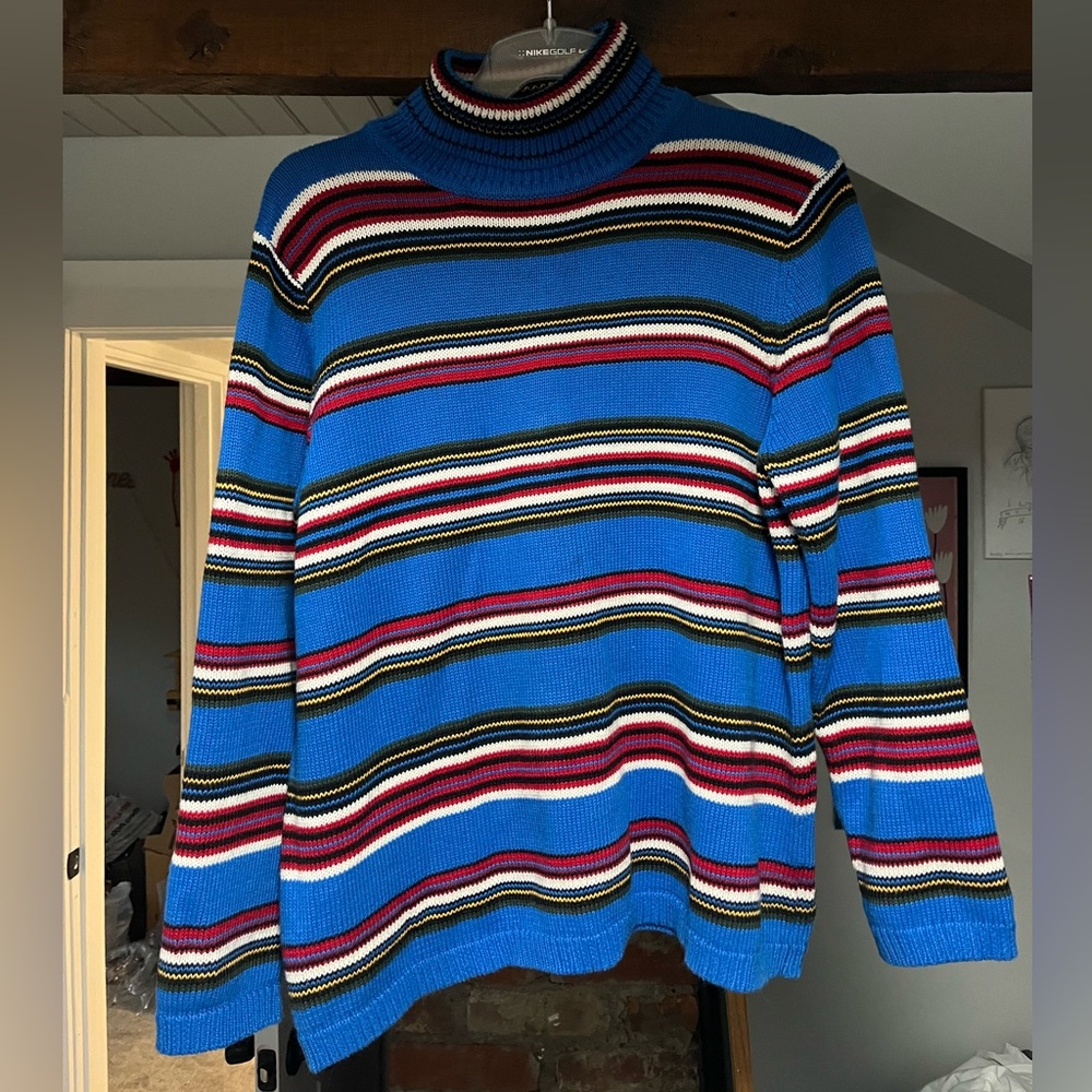 Striped Turtleneck Sweater